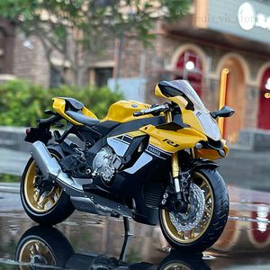 1 12 YAMAHA YZF-R1 YZFR1 RACING MOTORCYCLES Simulatie Legering Motorfiets Model Schokdebaren Collectie speelgoed auto Kid Gift T230815