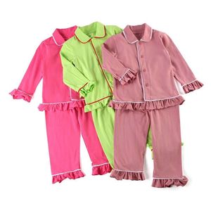 1-12 jaar Mardi Gras Baby Boys Girls Children's Pamas Sets Sleepwear broer of zus Pyjama's Familie Matching Spring Kids Loungewear L2405