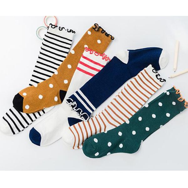 1-12 años de edad, calcetines de algodón para primavera, invierno y otoño, calcetines para niños y niñas, calcetines de Navidad con puntos a rayas, regalos para niños en 3 tamaños