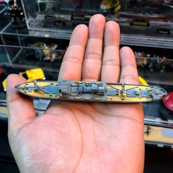 1: 1250 World of Battleships Serie de la Armada Alemana Destructor Cruiser Battleship Militar STATIC Modelo de envío de aleación