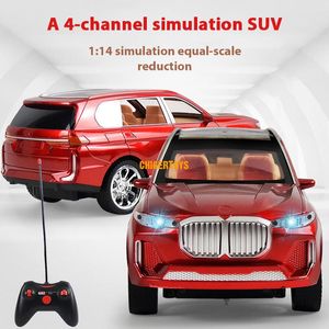 1:14 SUV voiture modèle Cruiser sans fil télécommande voiture jouet Simulation alliage 4 canaux télécommande X5 tout-terrain jouet voiture