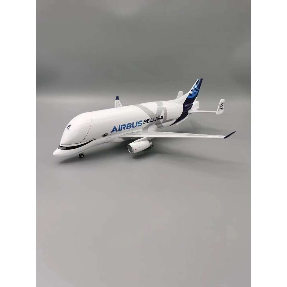 1: 150 Avión de modelos grandes a escala 42cm Airbus Beluga A300-600 Aviones modelos de aviones de transporte fundido por recolección o regalo