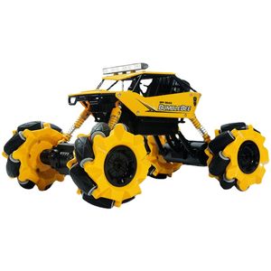 1:16 2,4G RC Car con Mecanum Wheel 4WD Drift Climbing Control remoto Stunt Car baile led música todoterreno bumblebees vehículo de juguete