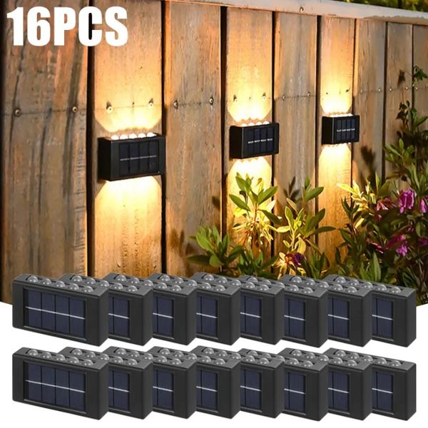 1 ~ 16PCS Solaire Applique Extérieure LED Étanche Lumières pour Jardin Décoration Balcon cour Rue Mur Décor Haut et Bas Éclairage