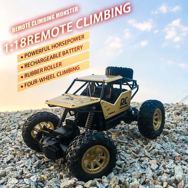 1/18 RC voiture alliage escalade montagne monstre radio télécommande Buggy hors route camions garçons jouets pour enfants 240118