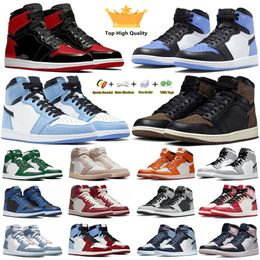 1 1s Chaussures de basket-ball pour hommes Palomino Bred Patent Spider Verse Washed Pink Lucky Green University Blue Chill Lost Found Royal Toe Dark Moka Hommes Femmes Baskets de sport