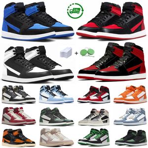 Chaussures de basket-ball pour hommes femmes Sneaker Royal réimaginé Satin Bred Brevet Unc Palomino Lucky Pine Green Moka Denim Jaune Ocre Hommes Baskets Sports Baskets GAI