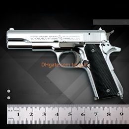 1:2.05 Colt M1911 Metal Toy Gun Model Shell Ejected Launcher Look Real Moive Collection Outdoor Cs Pubg Game Prop Small Size Portable Fake Gun Birthday Gifts For Adult