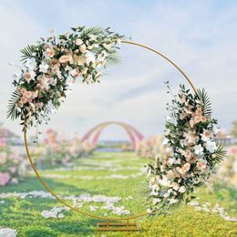 1,2/1,5/2,1M Ballon Ronde Boog Achtergrond Bloem Display Set Stand Hold Mentale Frame Kit Verjaardag Bruiloft Decor 231220