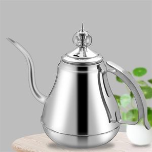 Chaleira Gooseneck 1,2/1,8L Bule de Chá em Aço Inoxidável com Coador el Panela de Indução para Café Conjuntos de Utensílios 210813