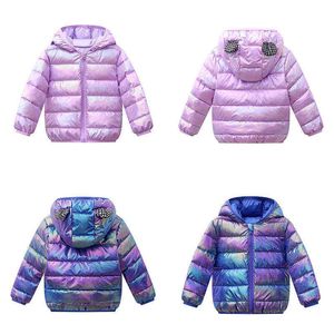 1 2 3 4 5 ans pour bébés filles en bas de veste automne mode hiver Keep Warm Hooded Little M manteau de Noël Gift Kids Vêtements J220718