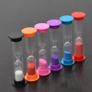 1/2/3 Minuten Mini Zandloper Sandglass Keuken Timer Klok Kleurrijke Plastic Zand Glas Zandklokken Woondecoratie 8 Kleuren SN3331