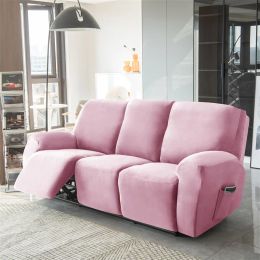 1 2 3-zuiverer Berinneringsbandafdekking Elastische split All-inclusive Relax Sofa Slipcover Velvet Lounge fauteuilhoezen met zijzak