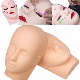 1/2/3 pièces tête de Mannequin d'entraînement d'extension des yeux Silice faux œil tête de pratique modèle greffage yeux outils de maquillage 34PE #