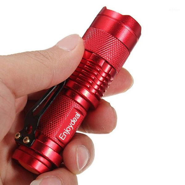 1/2/3 pièces vert Mini Q5 torche LED Portable Zoomable 2000 Lumen lampe Flash lampe de Camping en plein air chasse lanterne lampes de poche aux torches