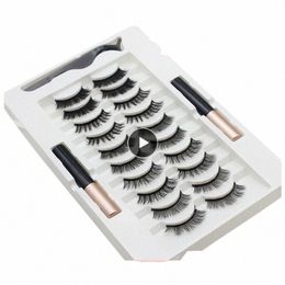 1/2/3pcs Kit de yeux magnétiques avec eye-liner naturel épais Lg Eye Les Extensi réutilisable faux yeux outil de maquillage TSLM1 z2Rr #