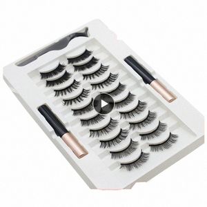 1/2/3pcs Kit Eyeles magnético con delineador de ojos grueso natural Lg Eye Les Extensi reutilizable Eyeles falsos herramienta de maquillaje TSLM1 z2Rr #