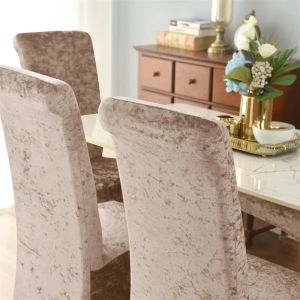 1/2/4/6 PCS Velvet stoel Cover Stretch Soft Dining Chair Slipcovers verstelbare eetkamerstoelen beschermerafdekkingen voor banketfeest