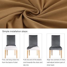 1/2/4 / 6pcs Couvre-chaise Home Spandex Stretch Elastic Hlebcovers Chair Covers for Kitchen Dining Dining Room Wedding Banquet Home