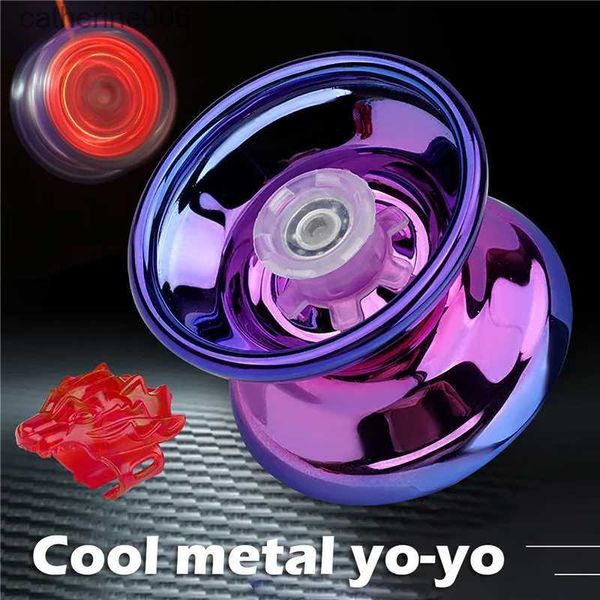 1/2/4 pcs professionnels en aluminium yoyo et débutants yo-yos en métal pour les enfants avec yo extérieur accessoires231102