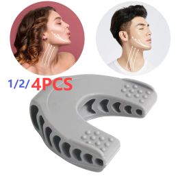 1/2/4 PCS Verbeterde gezichtssporter Silicone Jawline Trainer Draai de gezichtsspiertrainer vast voor kaakline kinlippen jukbeenderen