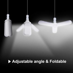 1/2/4pcs LED Bulbe E26 30W / 40W Garage Light Blade pliing lampe super lumineux de plafond déformable