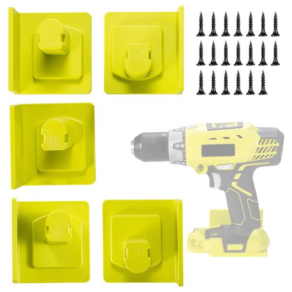 1/2/5packs pour le support d'outils Ryobi 18V, support de machine à support mural pour le support d'outil de puissance de forage Ryobi