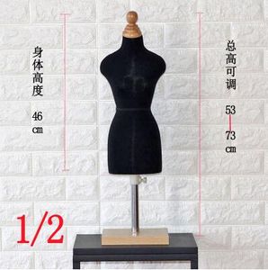 1/2 noir femme corps sexy poupée mannequin couture pour vêtements féminins, busto robes forme stand1: 2 échelle Jersey buste peut épingler xiaitetextiles 1pc C760