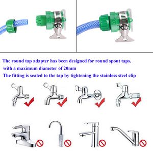 1/2 slang tot 16 mm Round Tap Connectors Garden Tap Waterkraan Snelle connector 16 mm slangfittingen 1 stc