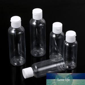 1/2 Uds 50ML contenedor vacío dispensador de botellas champú loción frasco exprimidor plástico transparente maquillaje botella de viaje recargable