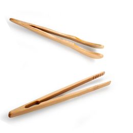 1/2 pcs clips de té de madera de bambú de la cocina ensalada tostada tinga recta tweeze azúcar té bend accesorios de té accesorios