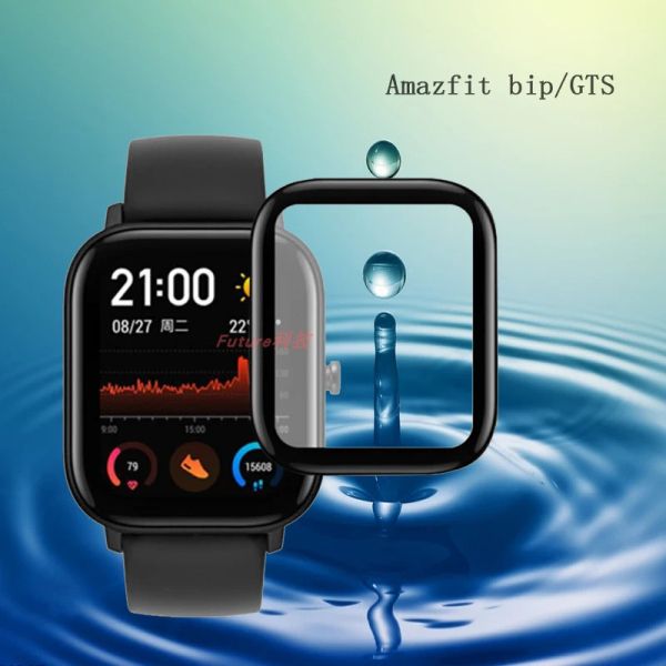 1/2 PCS Película de borde curvo de pantalla completa de pantalla completa para Huami Amazfit GTS 2 Mini/Bip U/S/Lite/Pro/GTS2 Smart Watch Película (no vidrio)