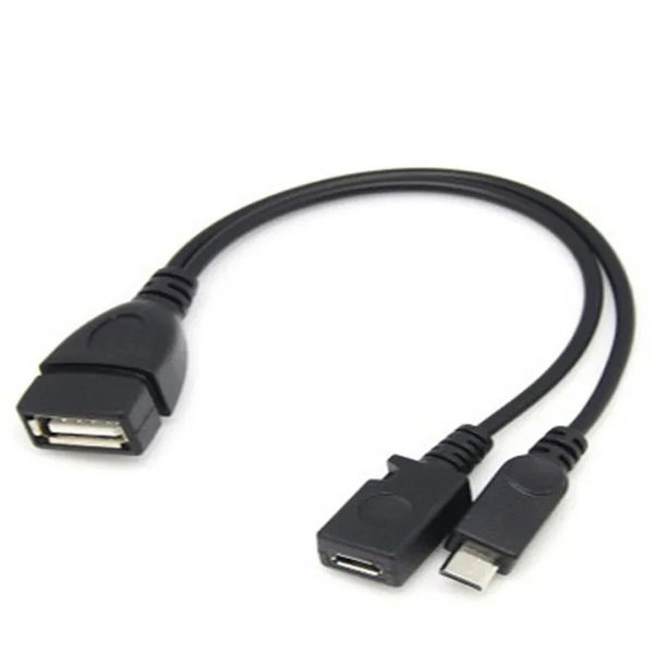 1/2 PCS Puerto USB Terminal Adaptador OTG Cable para Fire TV 3 o 2nd Gen Stick PC Cables de hardware de 90 grados Micro USB