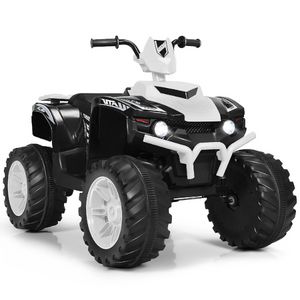1 2 V Niños 4 ruedas ATV Quad Ride On Car con luces LED Música USB Blanco