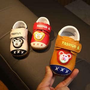 1-2 ans printemps automne bébé mocassins en cuir souple marcheurs enfant en bas âge couture couleur respirant et antidérapant baskets