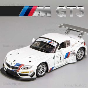 1 24 BMW Z4 GT3 M4 BMW M6 CSL Racing Car Ally Model Toy speelgoed Diecasts Casting Sound en Light Car Toys voor LDren Voertuig T230815