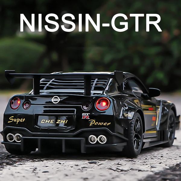 1/24 Skyline Ares GTR R35 Diecasts Vehículos de juguete Modelo de coche de juguete de metal Colección de alta simulación Juguetes para niños 231227