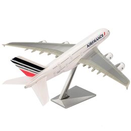 1 250 Resin Aircraft Model Toy Airbus 30cm A380 Air France Kids Toys for Collection 240407