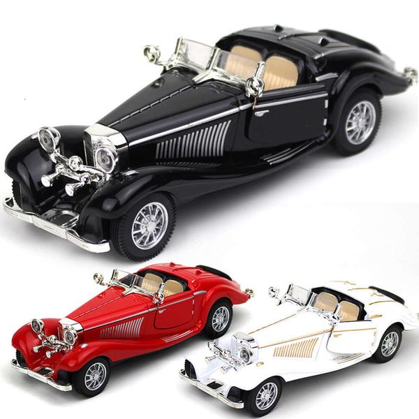 1: 28 aleación Vintage 500K modelo de coche colección estática adornos de pastel de regalo