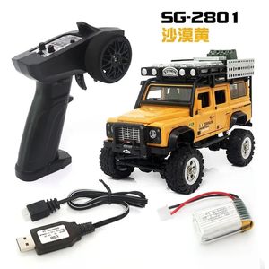 1/28 SG2801 Rc Télécommande Professionnelle Véhicule Tout-Terrain Mini Alliage Escalade Quatre Roues Motrices Jouet Voiture Adulte Enfants Jouet Cadeaux 240127