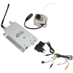 Kit de caméra sans fil 1.2G Récepteur AV radio avec alimentation Surveillance Sécurité à domicile (prise UE)