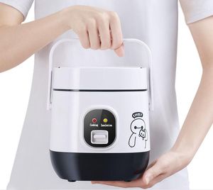 1.2L Mini Cuiseur À Riz Électrique Petite Machine De Cuisson Des Aliments Oeufs Repas Vapeur 220V Bouillie Soupe Ragoût Pot De Chauffage Boîte À Lunch Réchauffeur