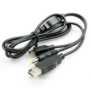 1.2m 2 en 1 Cable de cable de carga de datos USB Cargador de cable para Sony PSP 2000 3000 Consola de juego