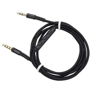 Cable de Audio macho a macho de 1,2 m y 3,5mm, Cables auxiliares estéreo con Control de volumen de micrófono para auriculares de coche, línea de altavoces para teléfono móvil