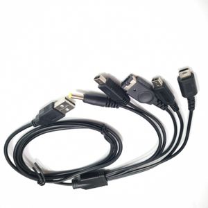 Câble de 1,2 m 5 en 1 Cordon de chargeur USB Tire de chargement Fonction rapide pour Nintendo 3DS XL NDS LITE NDSI LL WII U GBA PSP
