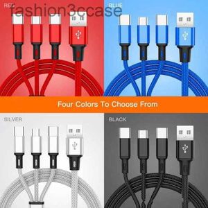 Cables trenzados de nailon de 1,2 M, varios colores, Cable de carga rápida USB tipo C, Cable de cargador Android para teléfonos xiaomi Huawei