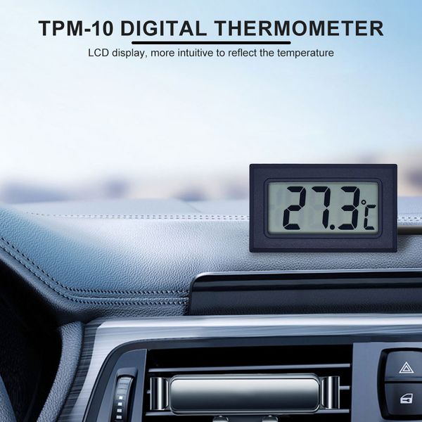1/2M TPM-10 Sensor de temperatura Probación impermeable Gasible de temperatura Digital Pantalla LCD Multipropósito para el refrigerador de tanques de pescado para automóvil