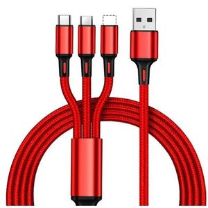 1.2M USB Type C Kabel voor Telefoon 14 13 12 11 Pro 3in1 Micro USB Oplaadkabel Voor Huawei samsung Met pakket