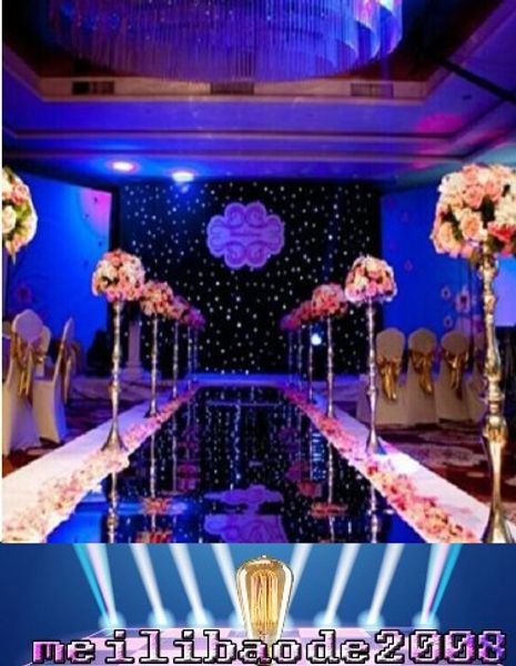 1.2 m de large argent Double face cérémonie de mariage centres de table décoration miroir tapis allée coureur fête fournitures MYY