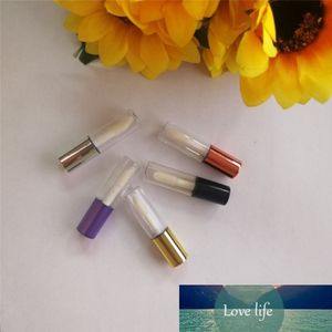 1.2 ml rose goud lege lip glanst buis, diy plastic elegante vloeibare lippenstift container, ronde mini lipgloss monster fles